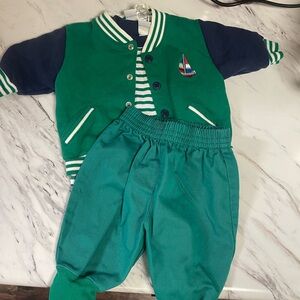 Vintage 90’s McBaby 3 piece set with Sailboat Patch